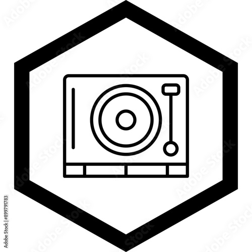Vinyl Player Icon Design