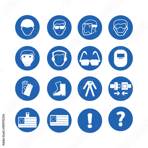 Mandatory signs illustration drawing