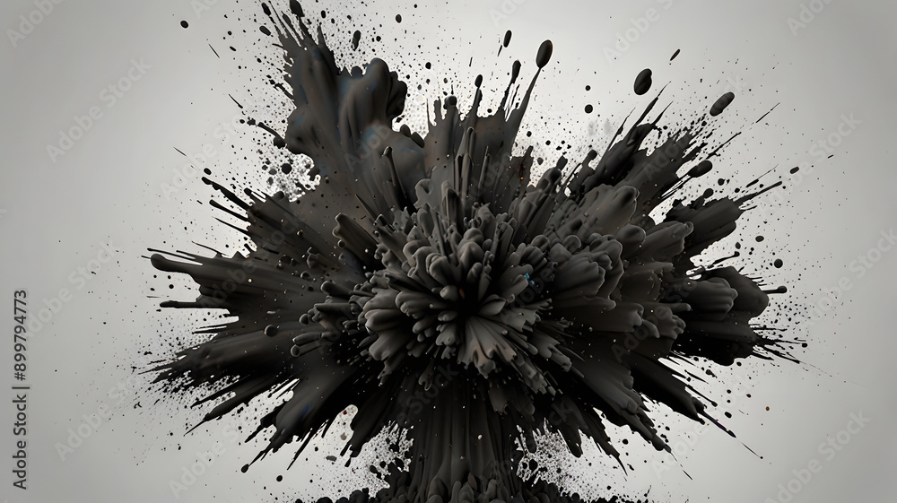 Black charcoal powder dust paint white explosion explode burst isolated splatter abstract. Powder charcoal background black smoke particles explosive carbon pattern coal makeup dark splash bomb piece Black charcoal powder dust paint white explosion explode burst isolated splatter abstract. Powder charcoal background black smoke particles explosive carbon pattern coal makeup dark splash bomb piece
