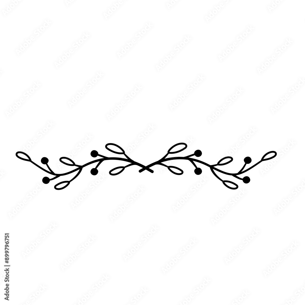 Hand drawn floral divider borders Hand drawn floral divider borders