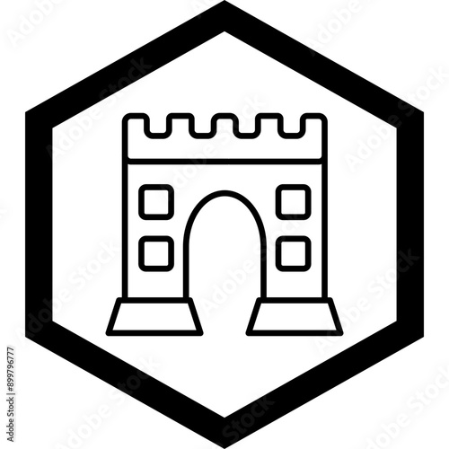 Castle Gate Icon Design