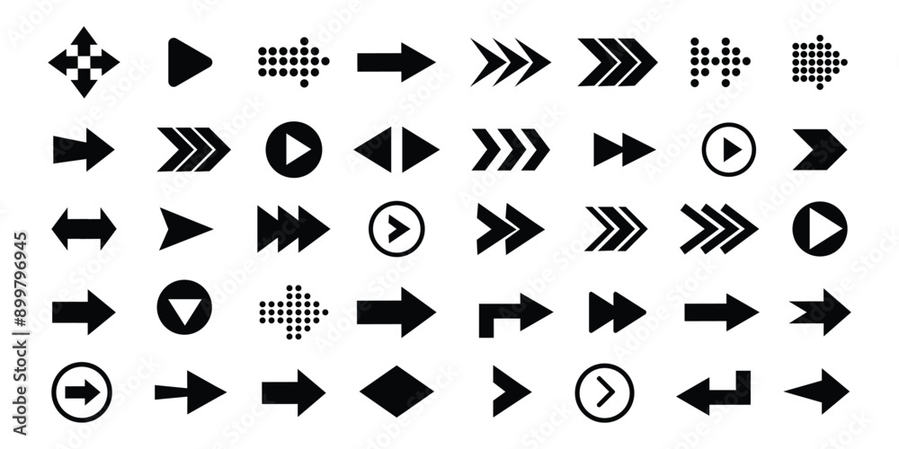 Arrow icons set. Black arrow vector icon. Arrow collection. Arrow big set. Vector illustration Arrow icons set. Black arrow vector icon. Arrow collection. Arrow big set. Vector illustration