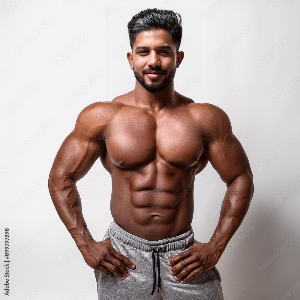 Fototapeta premium A handsome young Indian muscular men