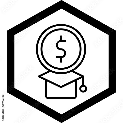 Education Cost Icon Design