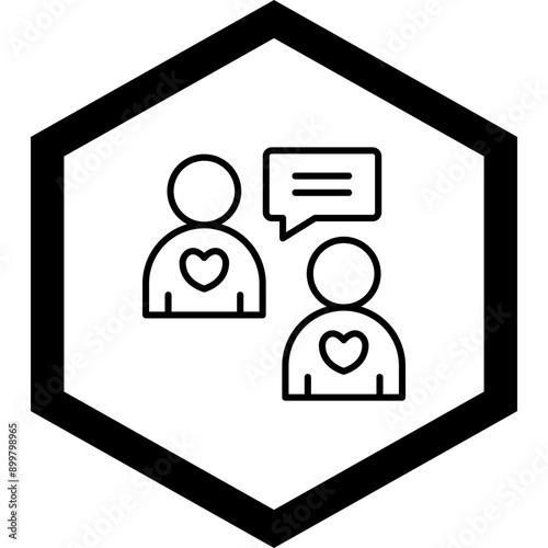 Gossiping Vector Icon Design