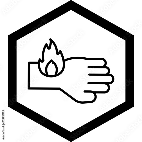Flaming Skin Vector Icon Design