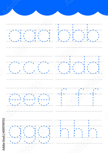 alphabet trace with guideline