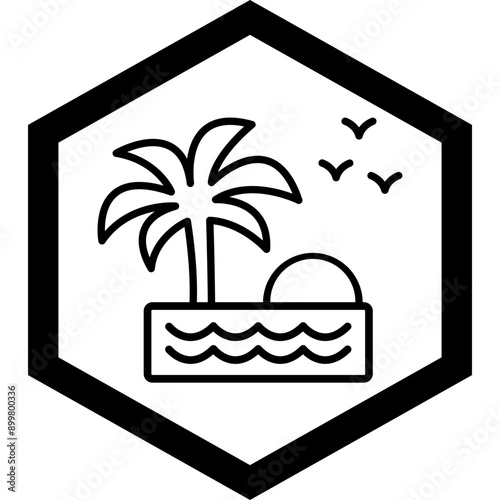 Oasis Vector Icon Design