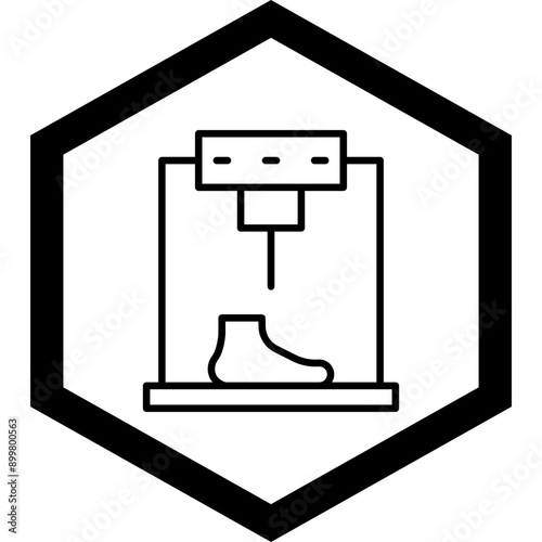 Manufacturing Shoes Icon Design