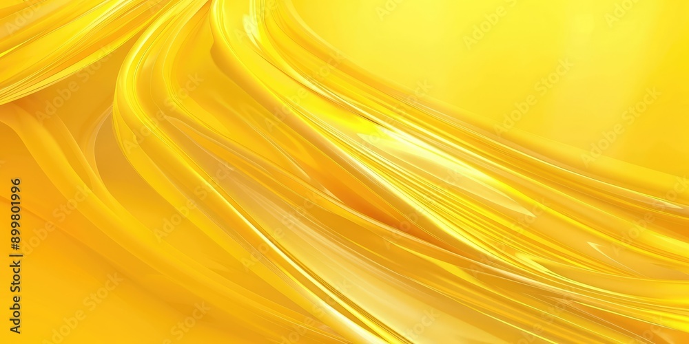 Abstract yellow background with curved wave. AI generation. Abstract yellow background with curved wave. AI generation.