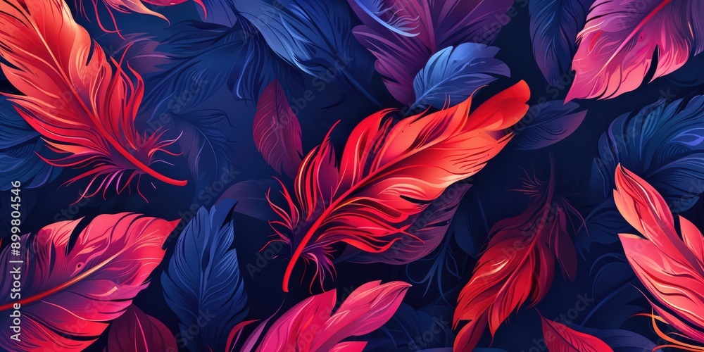Feather design, background. Ai generation. Feather design, background. Ai generation.