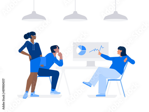 Collegues discussing team project
