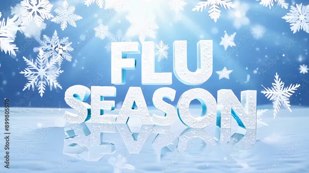 Flu season wintery background Flu season wintery background