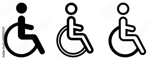 Handicap signage vector illustration invalid icon. Disable toilet access wheelchair sign design