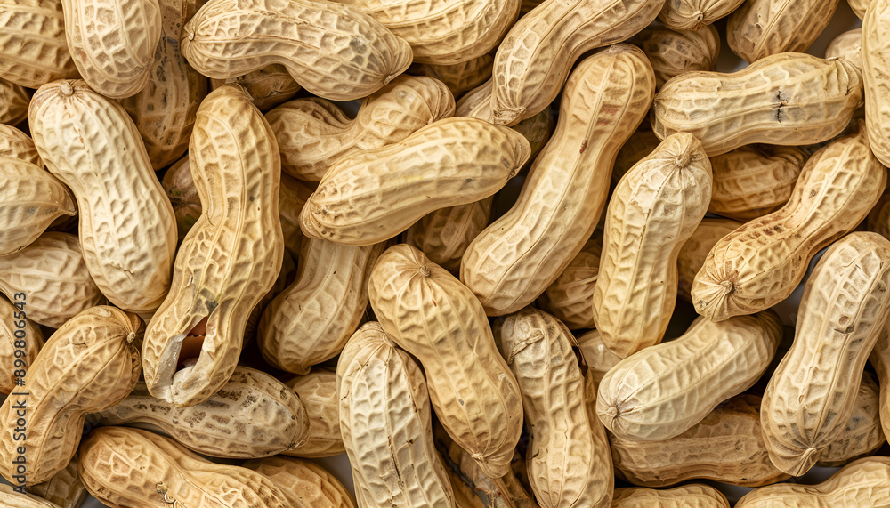 Many fresh unpeeled peanuts as background, closeup Many fresh unpeeled peanuts as background, closeup