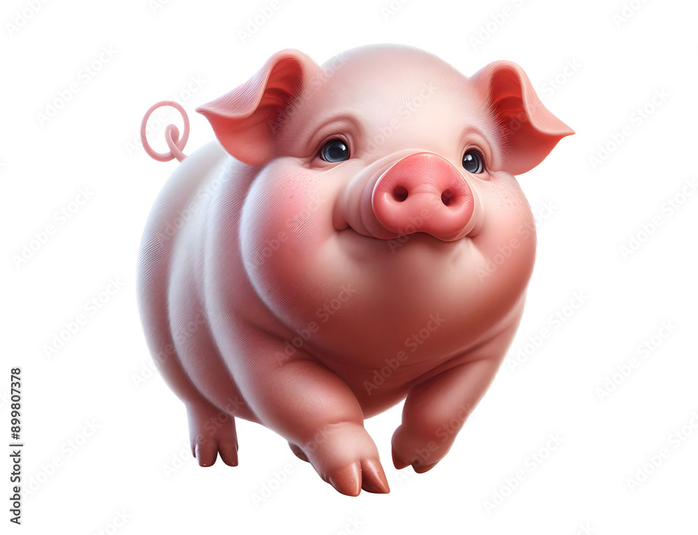 cute pig 3d illustration isolated on a transparent background cute pig 3d illustration isolated on a transparent background