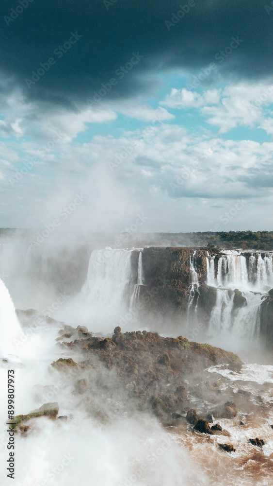 Vertical photo of the Iguazu Falls, Brazil Vertical photo of the Iguazu Falls, Brazil