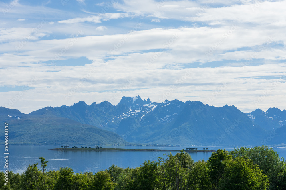 View from Møysalen national park, a norwegian mountain landscape at Hinnøya in Vesterålen. View from Møysalen national park, a norwegian mountain landscape at Hinnøya in Vesterålen.