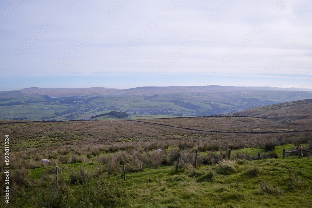 Naklejka premium Photo of Rolling Hills in the Lake District