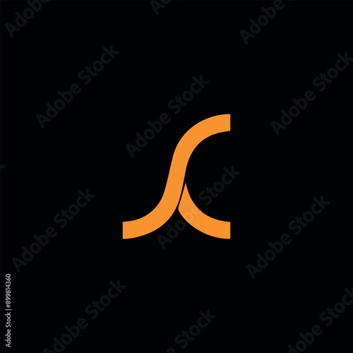 letters sc and cs text logo design vector