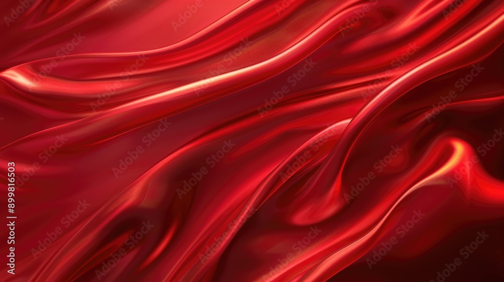Fototapeta premium Elegant background in red satin or silk for text wallpaper weddings or design