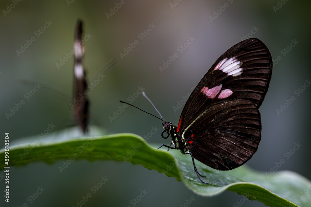 Postman, Heliconius melpomene, subspecies Plesseni. Postman, Heliconius melpomene, subspecies Plesseni.