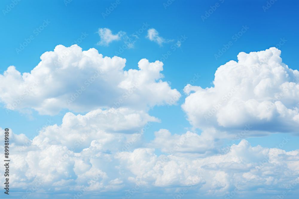 generated illustration of sunny background, blue sky with white clouds generated illustration of sunny background, blue sky with white clouds