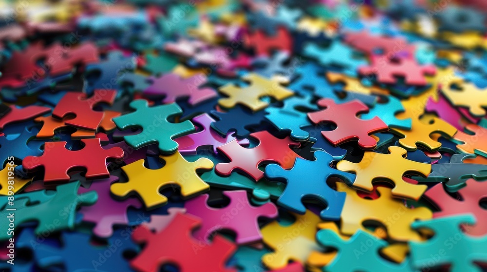Colorful puzzle marks background Colorful puzzle marks background