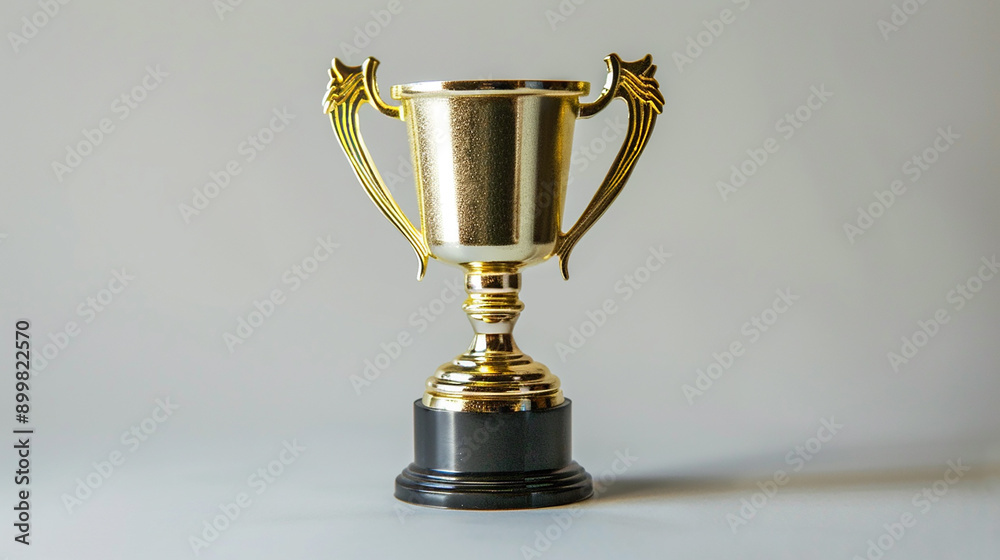 A shiny golden trophy with ornate handles, set against a neutral backdrop, symbolizing victory and recognition. A shiny golden trophy with ornate handles, set against a neutral backdrop, symbolizing victory and recognition.
