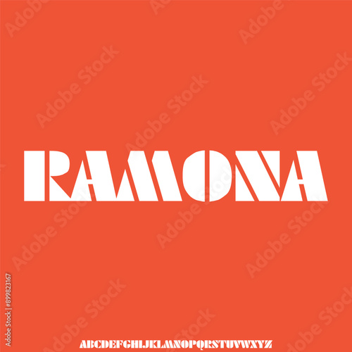 modern urban fashion futuristic modern geometric font