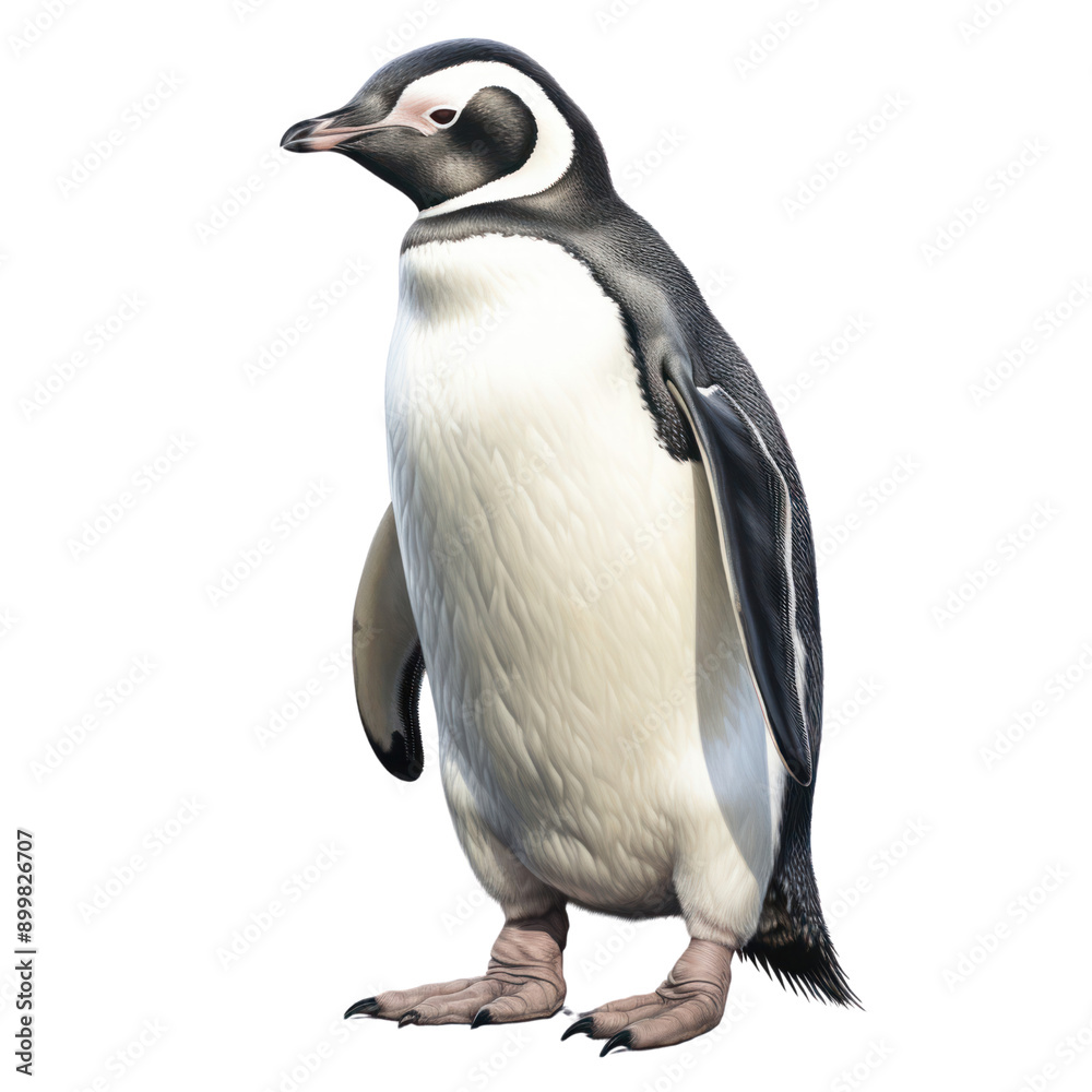 Obraz premium penguin transparent background black white