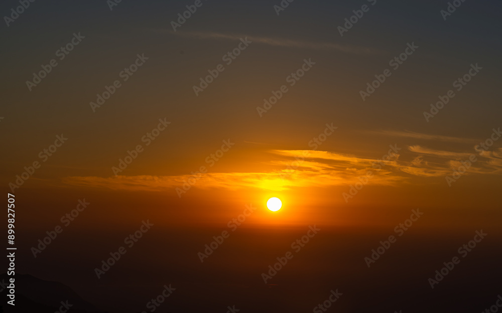 Landscape view of sunset in the mountains, Nepal. Landscape view of sunset in the mountains, Nepal.
