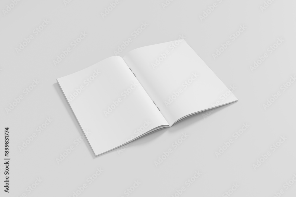 Blank brochure a4 white mockup