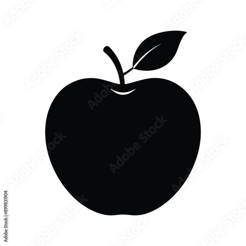 Black silhouette apple vector