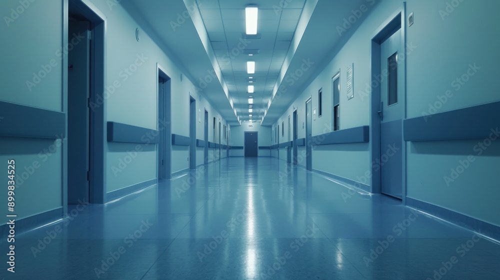 Empty hospital hallway Ai generated Empty hospital hallway Ai generated