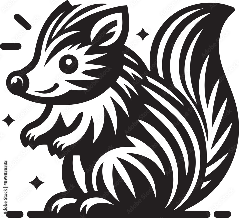 Fototapeta premium Bandicoot icon isolated on a white background. Bandicoot logo illustration.