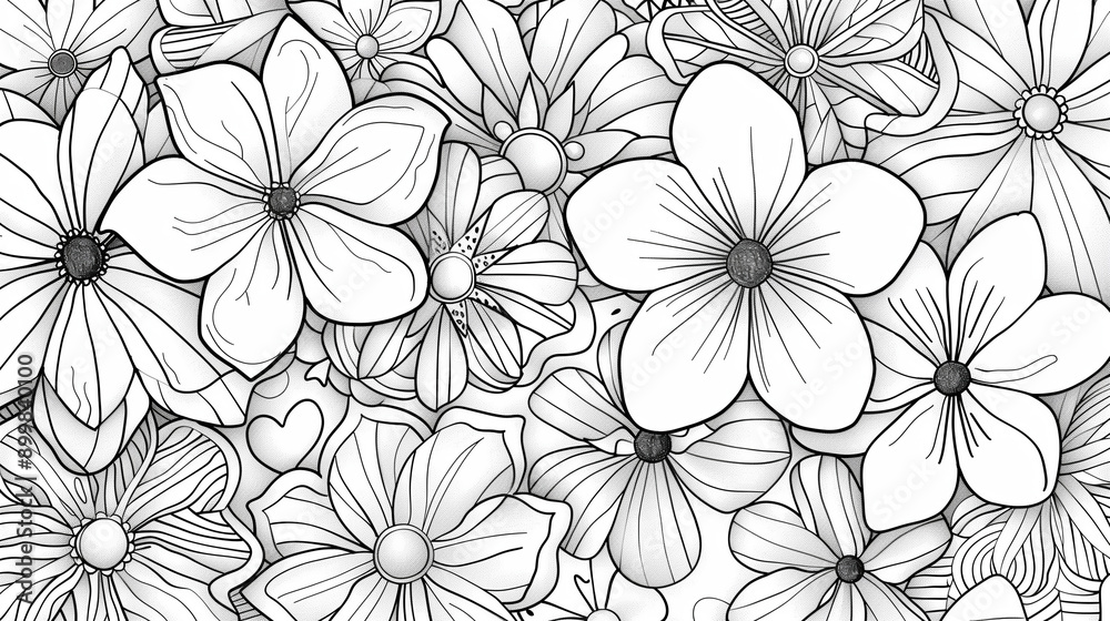 Obraz premium Adult colouring book page