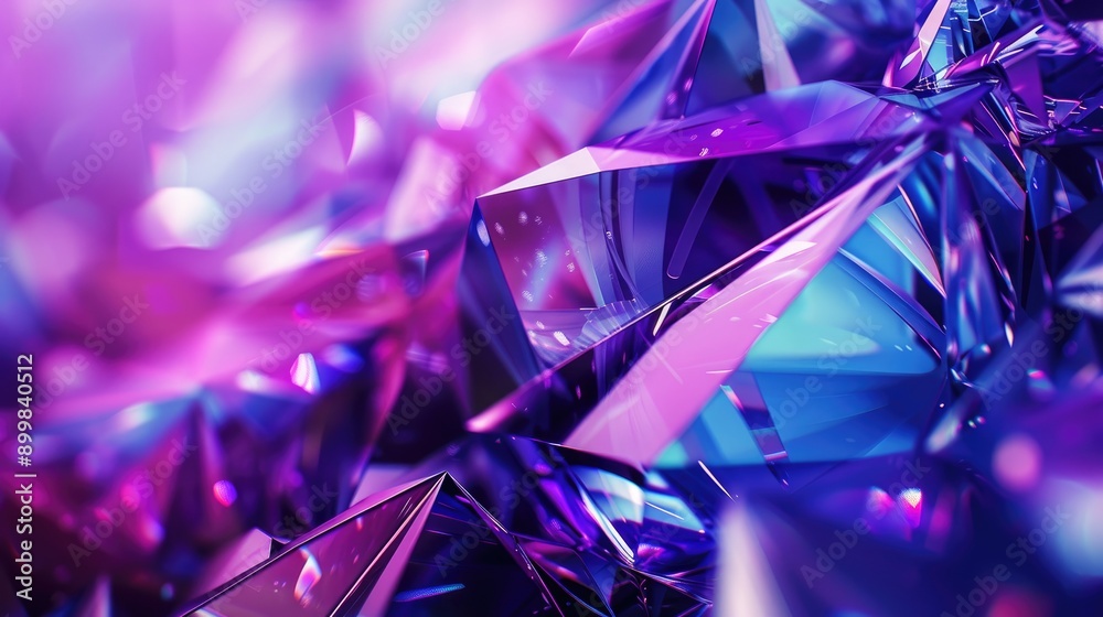 Abstract Background with Blue Purple Crystal Glamor Abstract Background with Blue Purple Crystal Glamor
