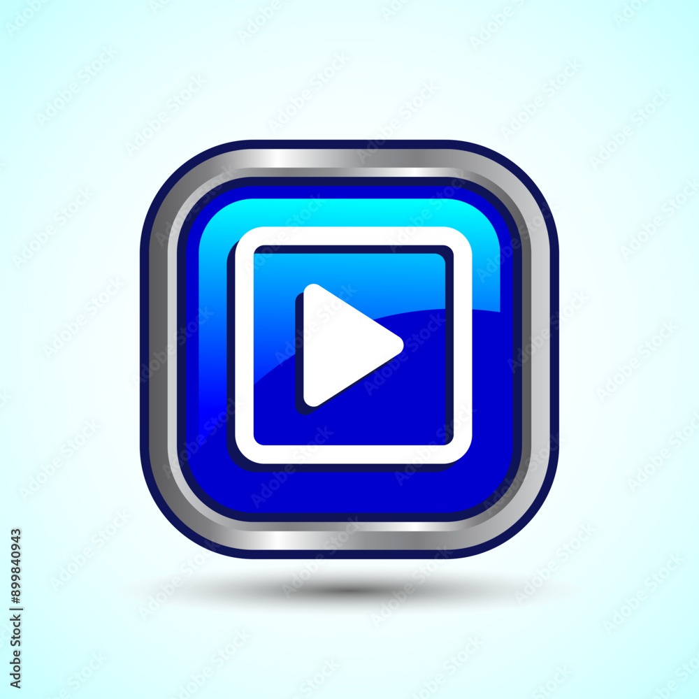 Play Icon Button Design Illustration. Audio or Video Play Media Symbol Play Icon Button Design Illustration. Audio or Video Play Media Symbol