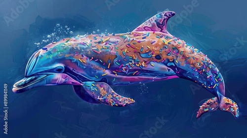 Art dolphin is a delightful fusion of a dolphin and a . it has a sleek