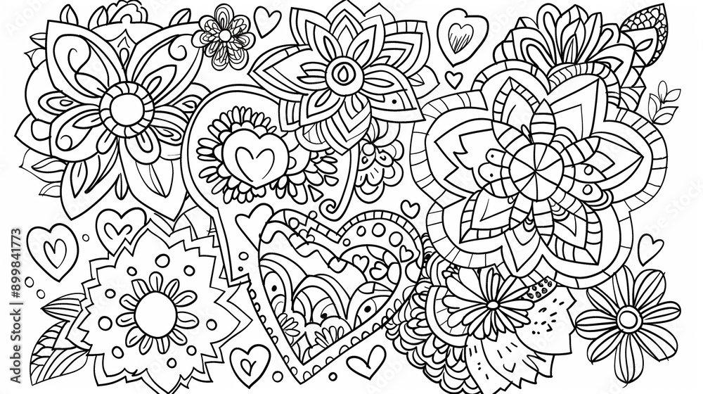 Adult colouring book page Adult colouring book page