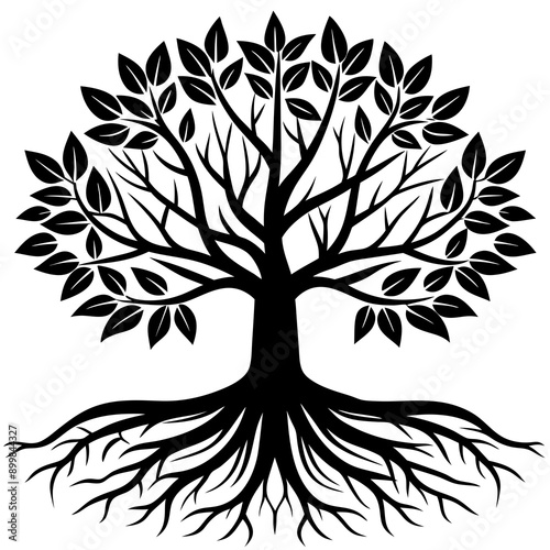 vector tree silhouette