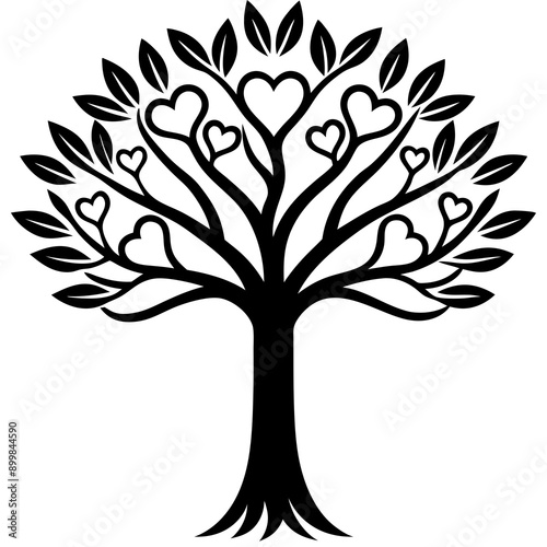 vector tree silhouette