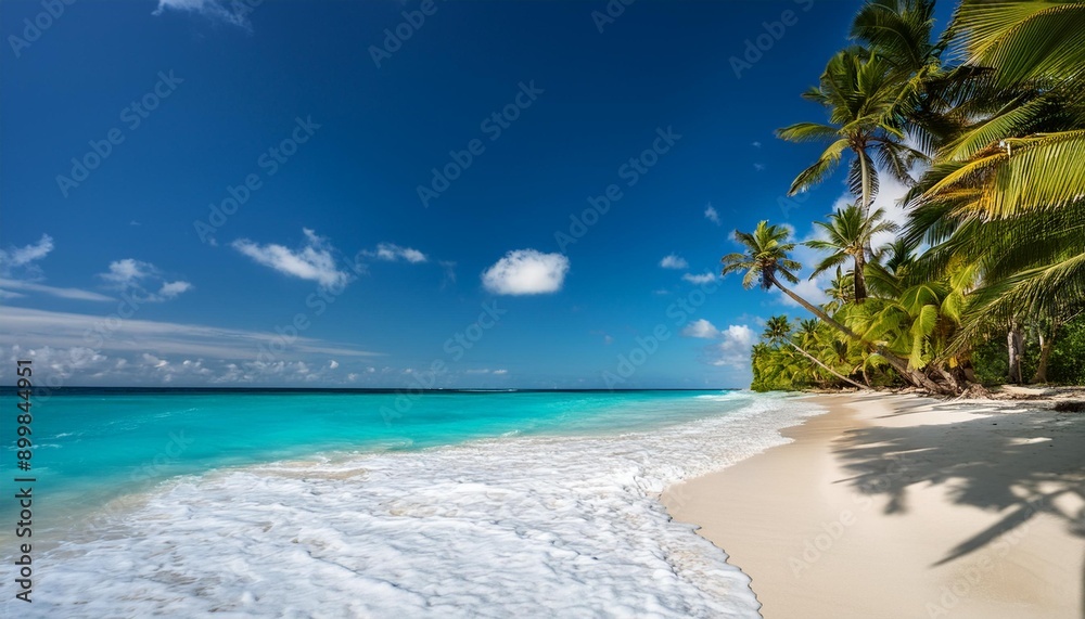 Fototapeta premium Una playa de arena blanca