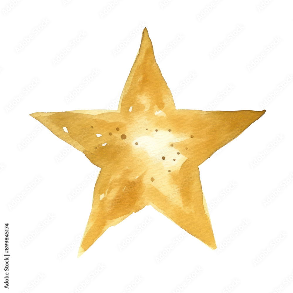 watercolor star illustration on transparent background watercolor star illustration on transparent background