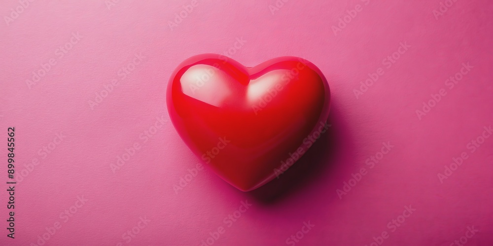 Red Heart on Pink Background, heart, love, valentine, romantic Red Heart on Pink Background, heart, love, valentine, romantic