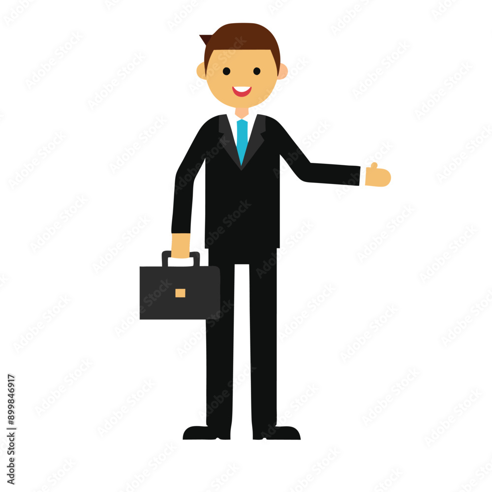 a Businessman, cartoon character in black suit vector silhouette, a Businessman, cartoon character in black suit vector silhouette,