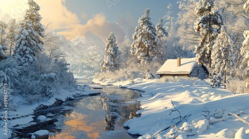 Winter pattern wallpaper