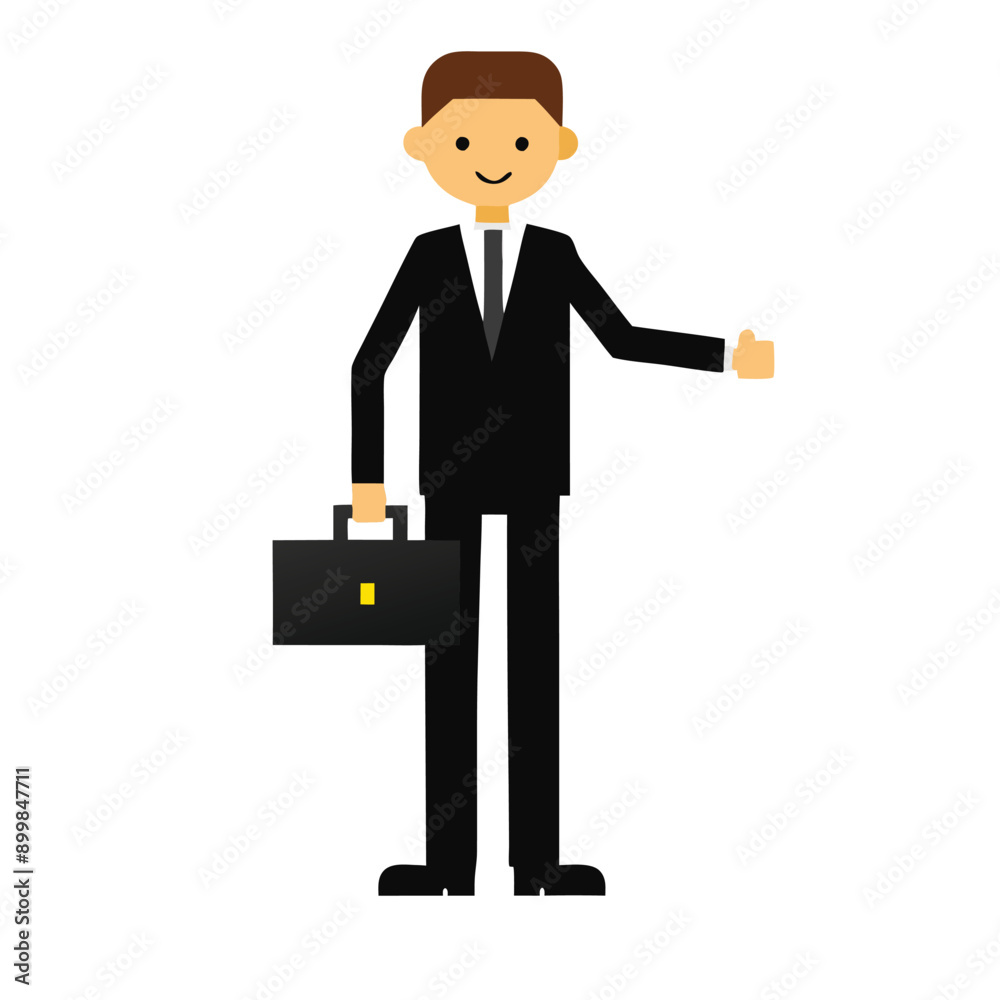 a Businessman, cartoon character in black suit vector silhouette, a Businessman, cartoon character in black suit vector silhouette,