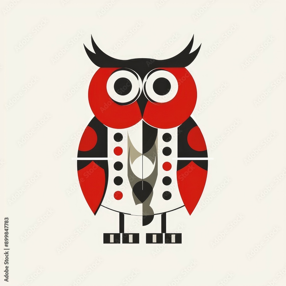 Fototapeta premium Geometric Owl Illustration